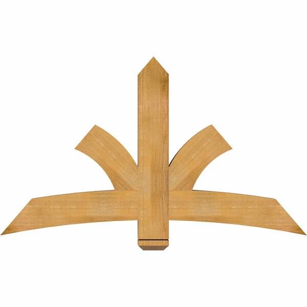 Ekena Millwork Davenport Rough Sawn Timber Gable Bracket, Western Red Cedar, 60"W x 35"H x 4"D x 6"F, 14/12 Pitch GBW060X35X0406DAV00RWR - main